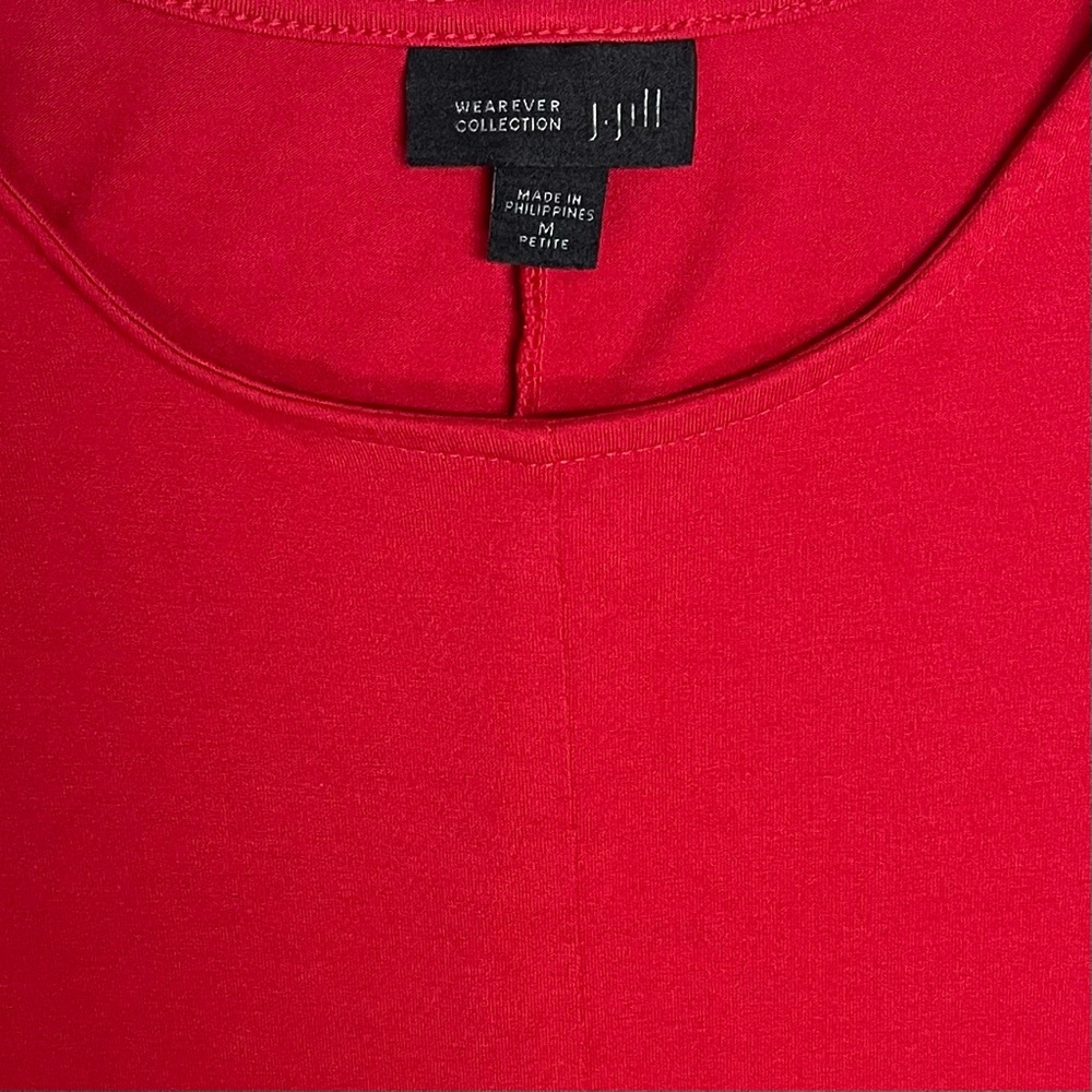 J. Jill Wherever Collection Red Sleeveless Pleated Dress - Sz MP - Picture 4 of 8